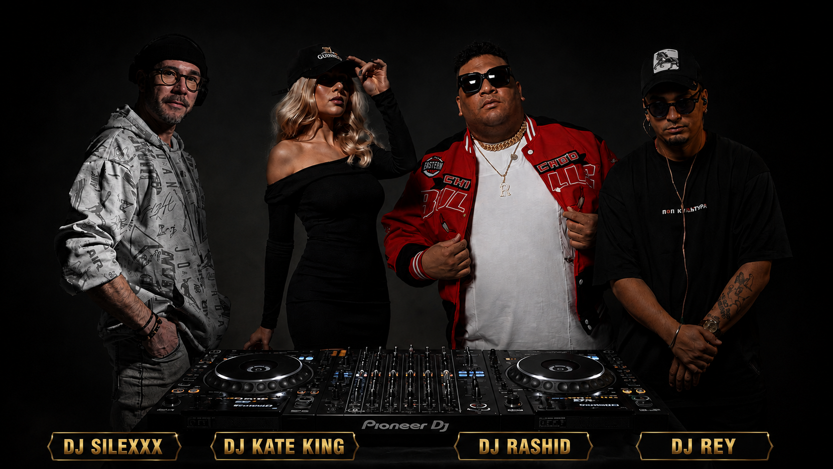 DJ Silexxx · DJ Kate King · DJ Rashid · DJ Rey